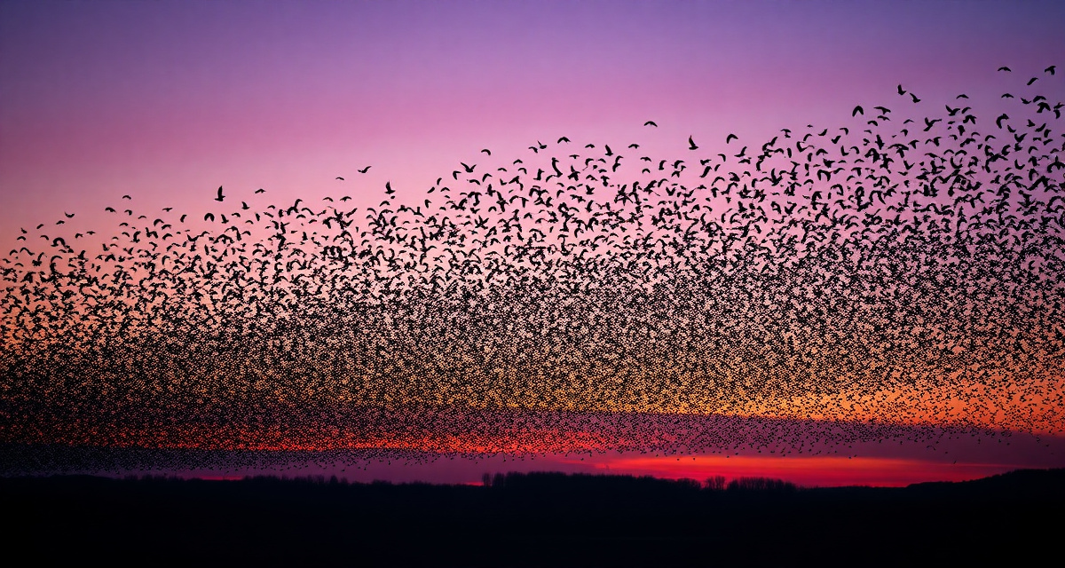 Murmurations: How Starling Flocks Move as One Without a Leader
